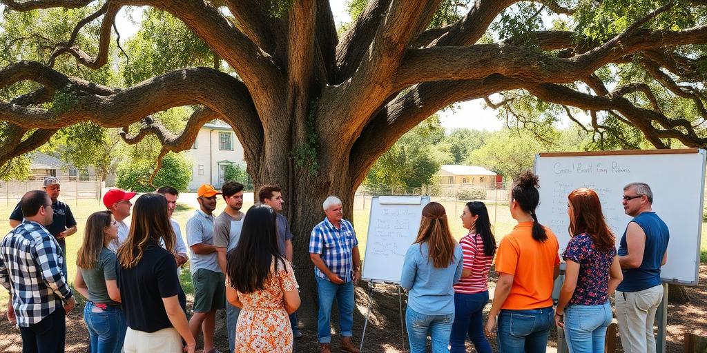Community orientation event at the farm